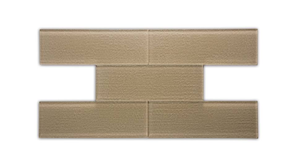 Linen Beige 4X12 Glass Subway