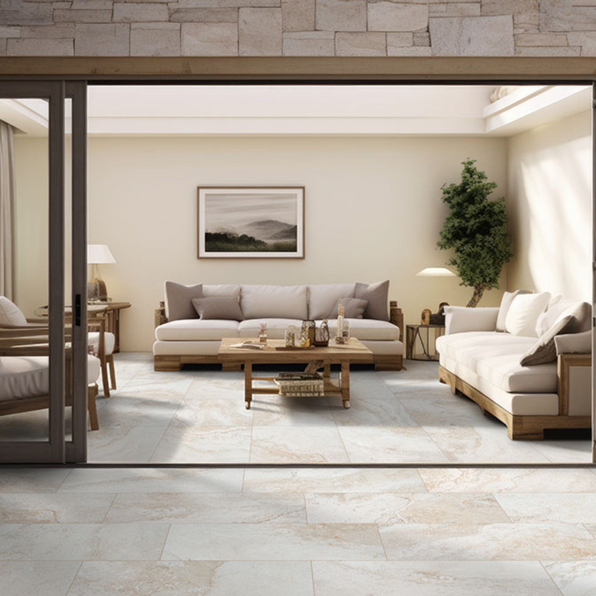 Livingstyle Travertino 18X36 Matte Porcelain Tile