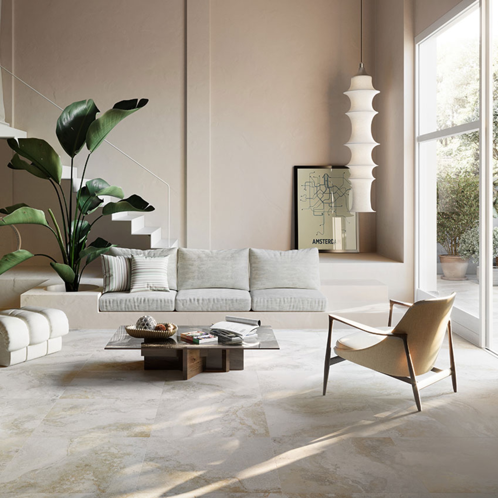 Livingstyle Travertino 18X36 Matte Porcelain Tile