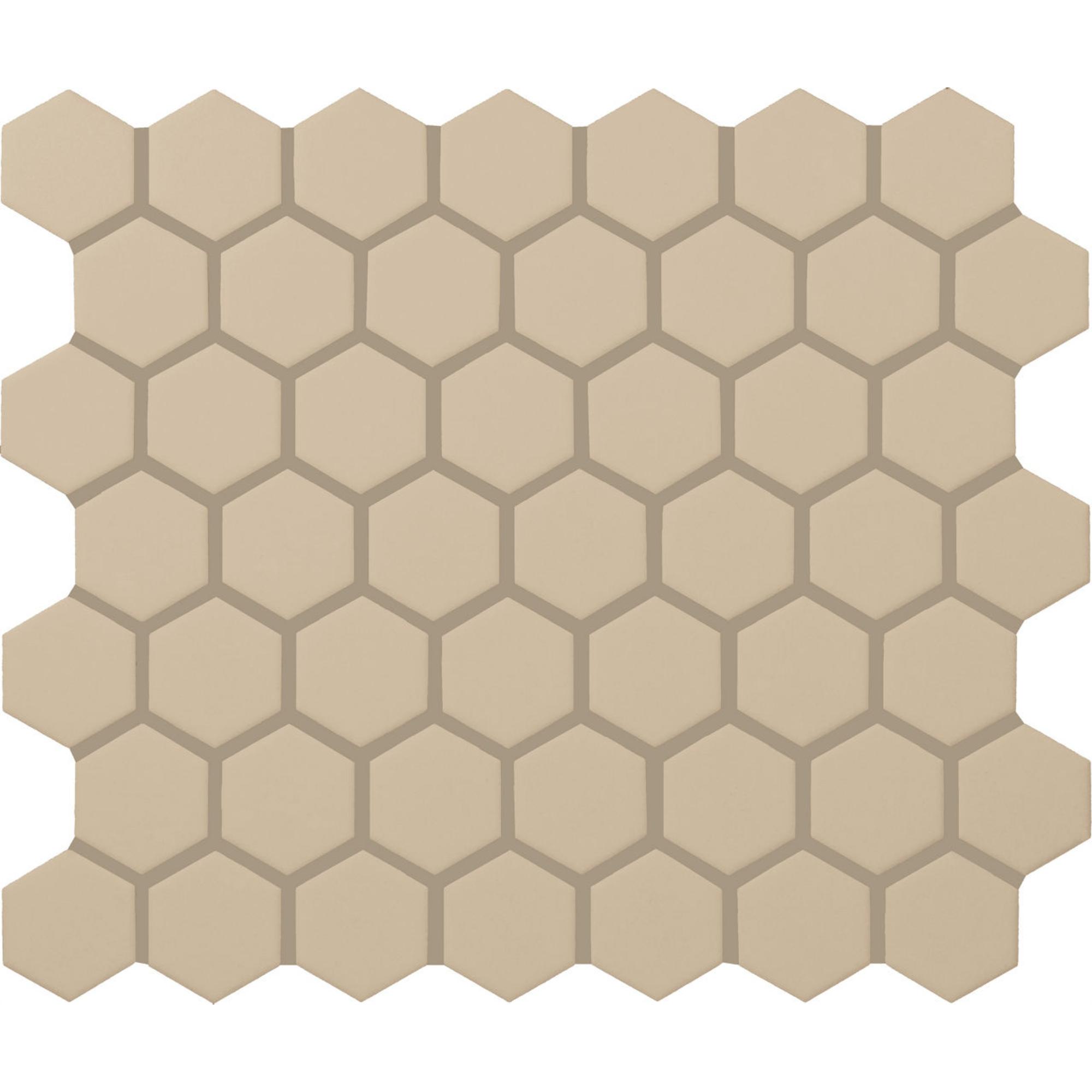 Color Wheel Mosaic Matte Urban Putty Hexagon 1.5 Matte