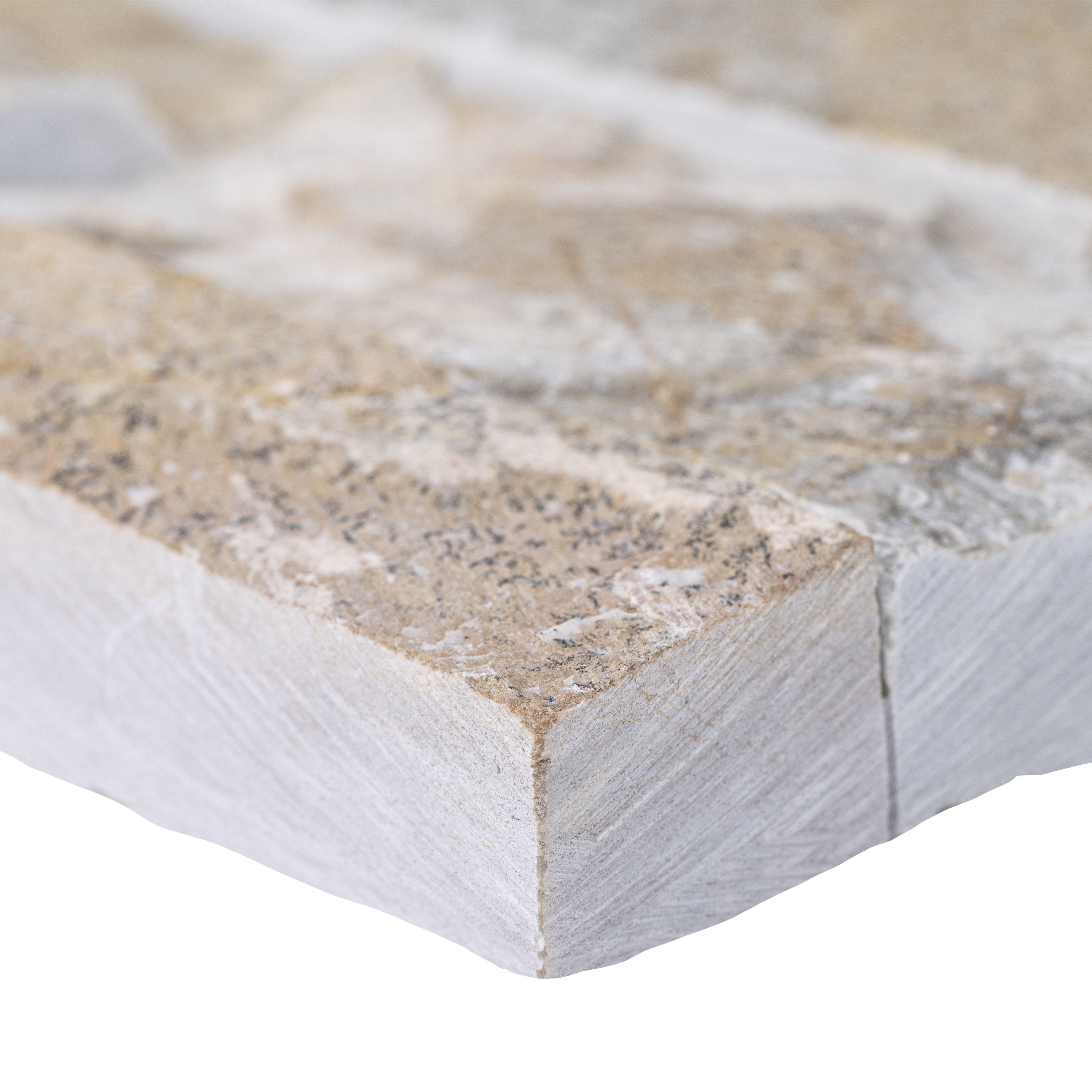 XL Golden White 9X24 Split Face Quartzite Ledger Panel