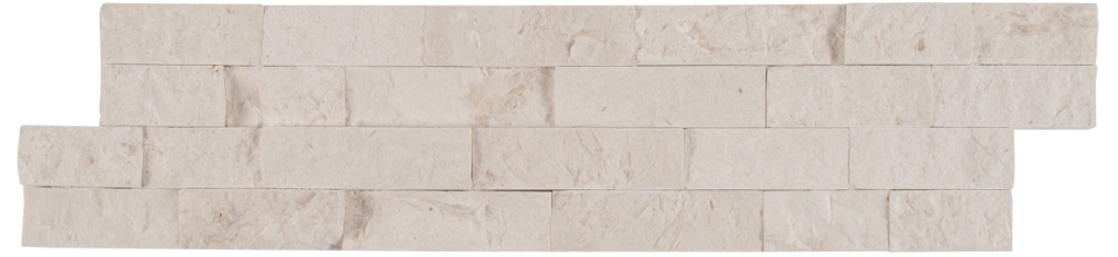 Mayra White 6X24 Split Face Ledger Panel