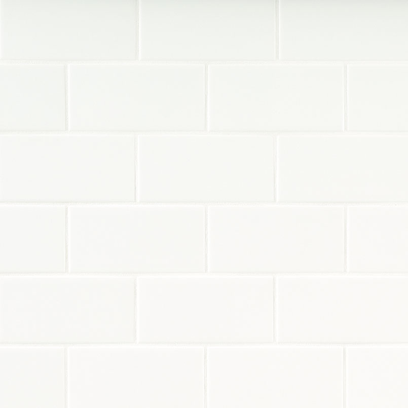 Metro White 4X12 Glossy Porcelain Tile