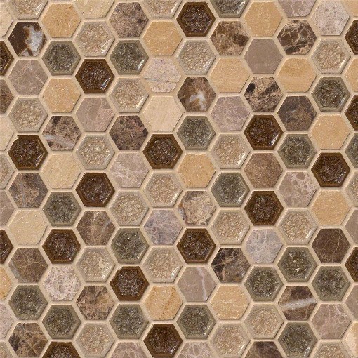Kensington 1x1Hexagon 8mm Mosaic