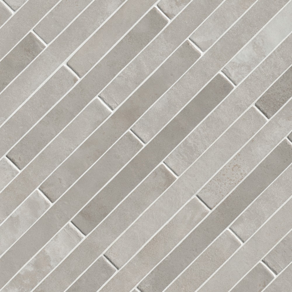 Flamenco 2x18 Whales Gray Brick Look Glossy Porcelain Tile