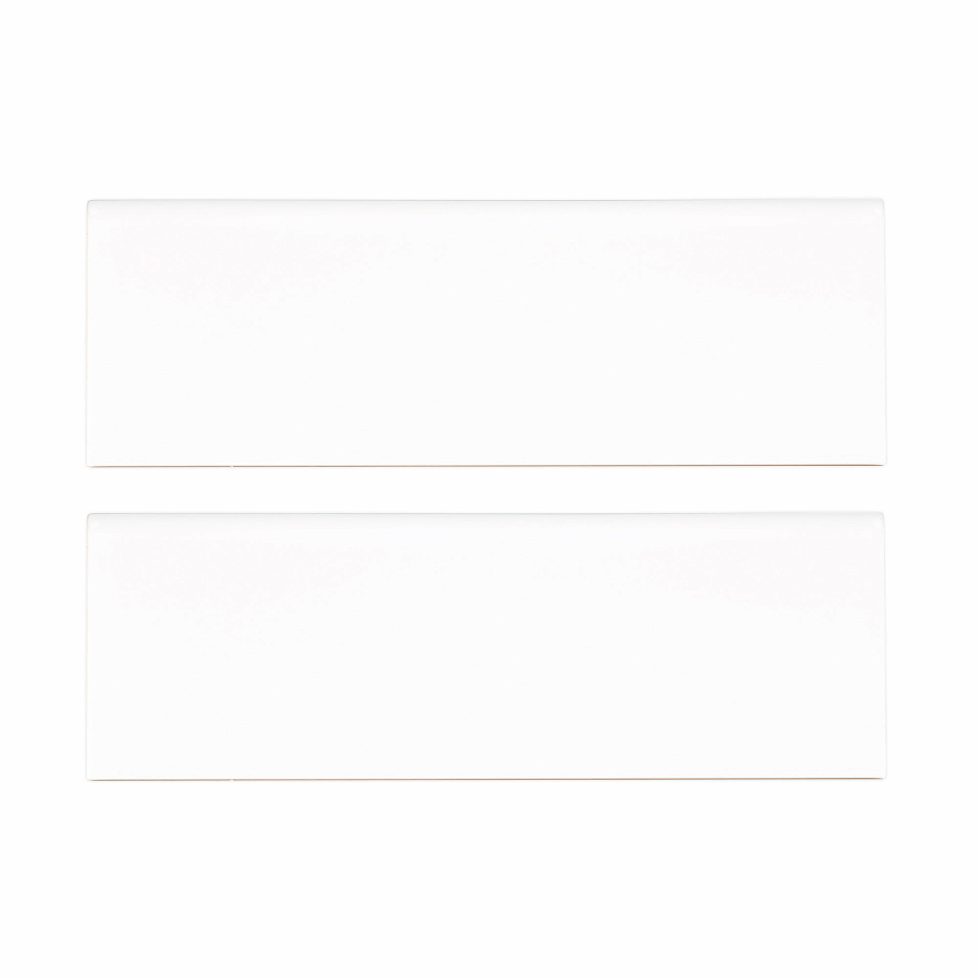 Metro White 4X12 Glossy Ceramic Bullnose Tile