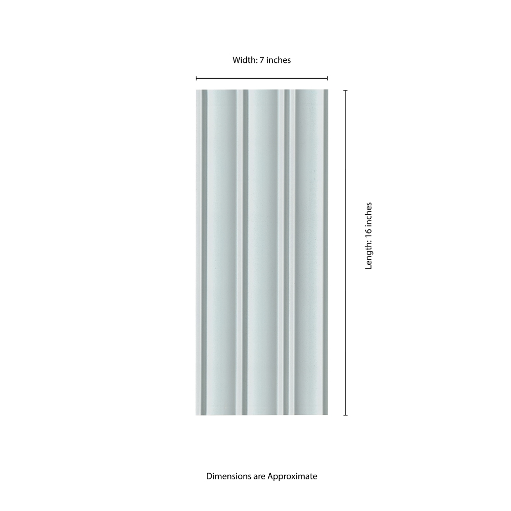 Folk Sky 7x16 Satin Porcelain Fluted Wall Tile