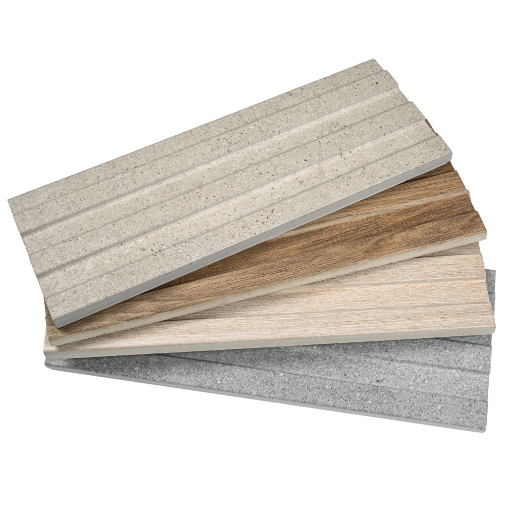 Sinfonia Hiphop Abedul 6x16 Matte Porcelain Fluted Wall Tile
