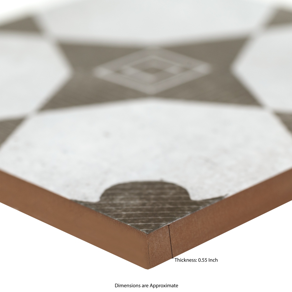 Zaria Sakura 8x8 Matte Porcelain Floor and Wall Tile