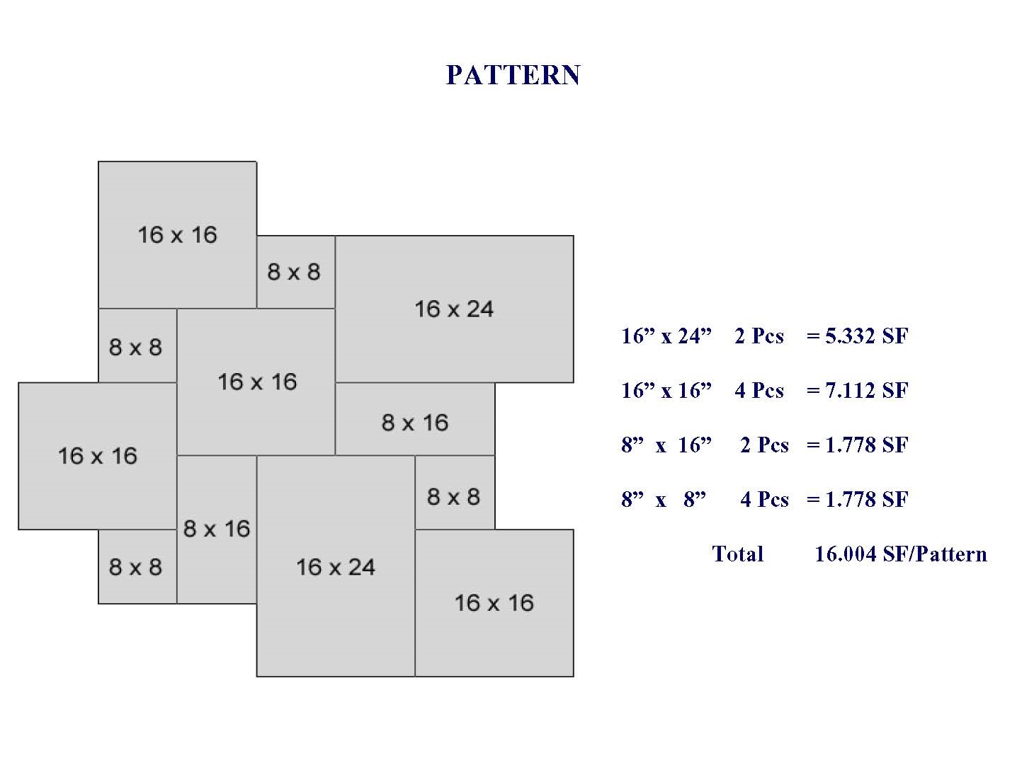 Aegean Pearl French Pattern 16 Sft x 10 Kits Tumbled Paver