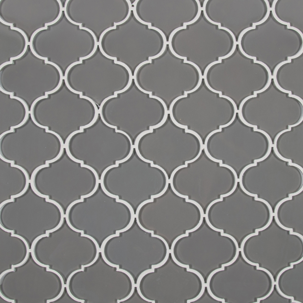 Pebble Arabesque 10.43X12.28 8mm Glossy Glass Mosaic Tile-1