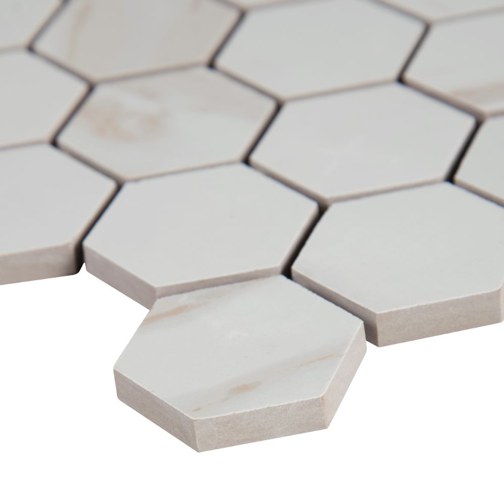 Pietra Calacatta 2x2 Hexagon Matte Mosaic