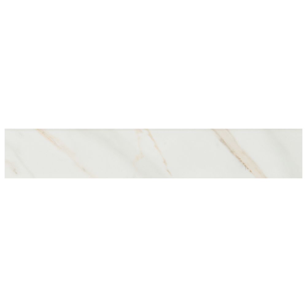 Pietra Calacatta 3X18 Bullnose Polished