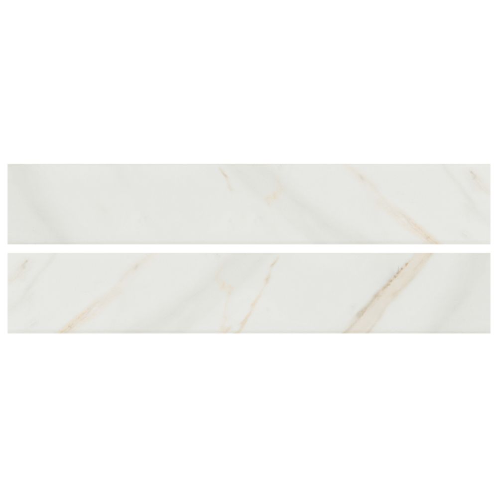 Pietra Calacatta 3X18 Bullnose Polished