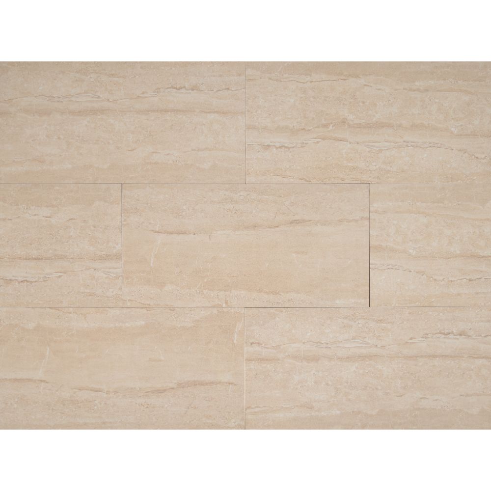 Pietra Dunes Beige 12X24 Polished Porcelain Tile
