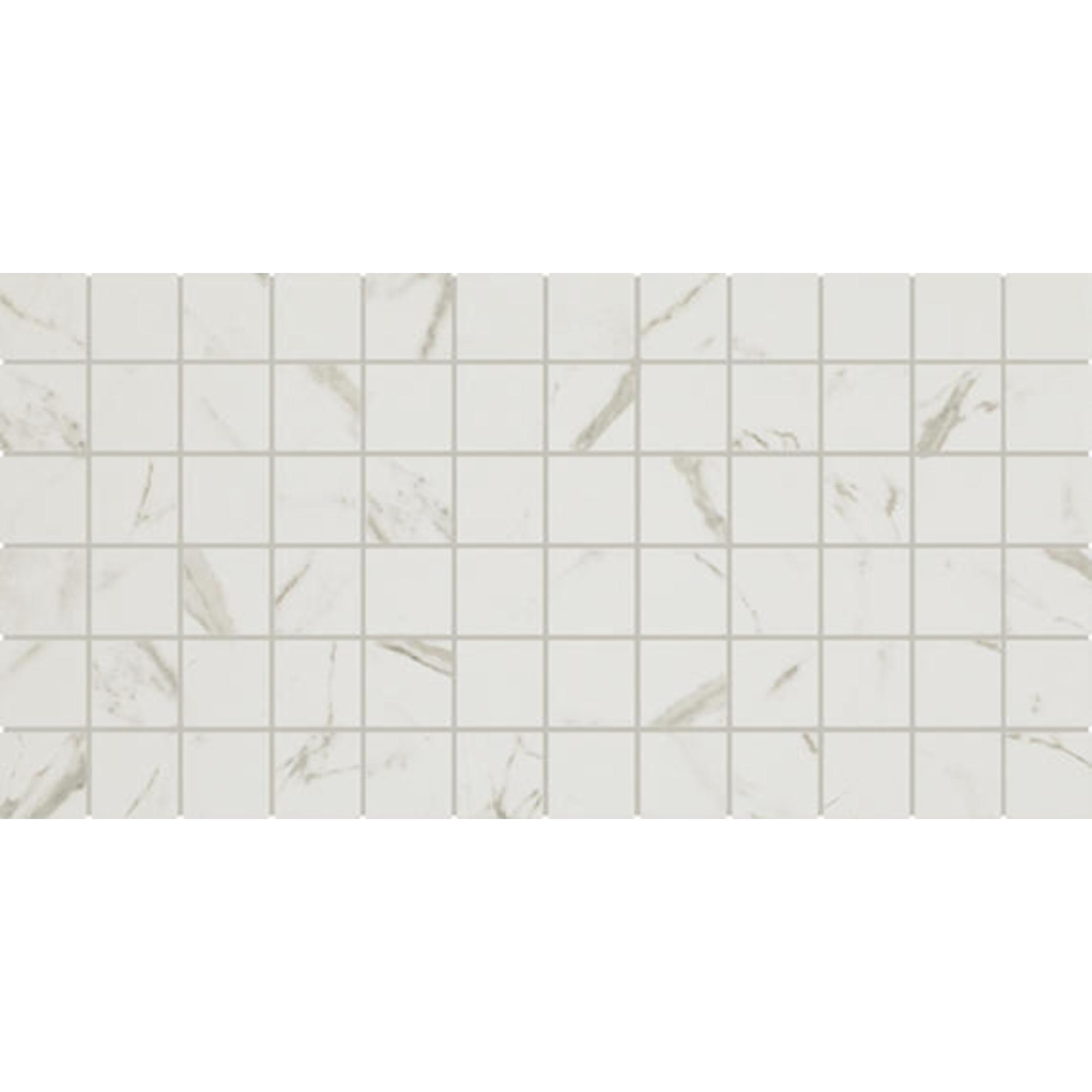 Platinum Calacatta Empire 2X2 Straight Joint Matte Porcelain Mosaic Tile