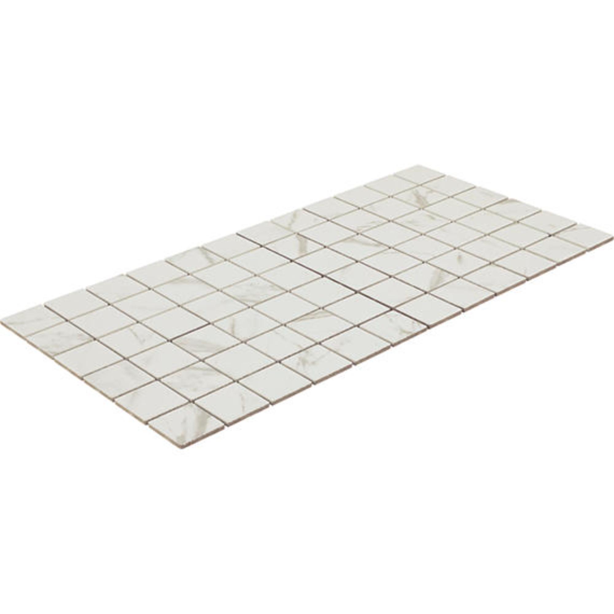 Platinum Calacatta Empire 2X2 Straight Joint Matte Porcelain Mosaic Tile