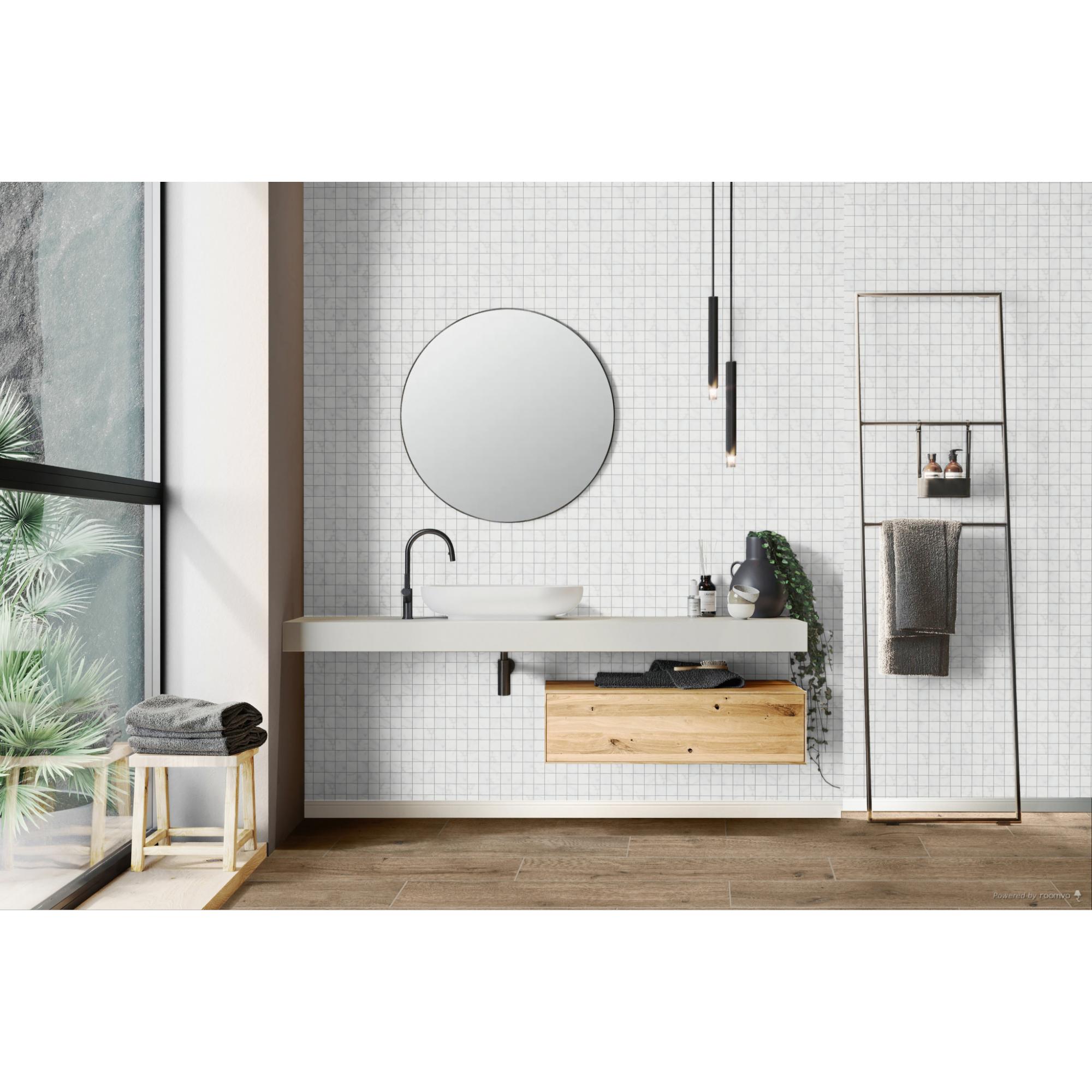 Platinum Calacatta Empire 2X2 Straight Joint Matte Porcelain Mosaic Tile
