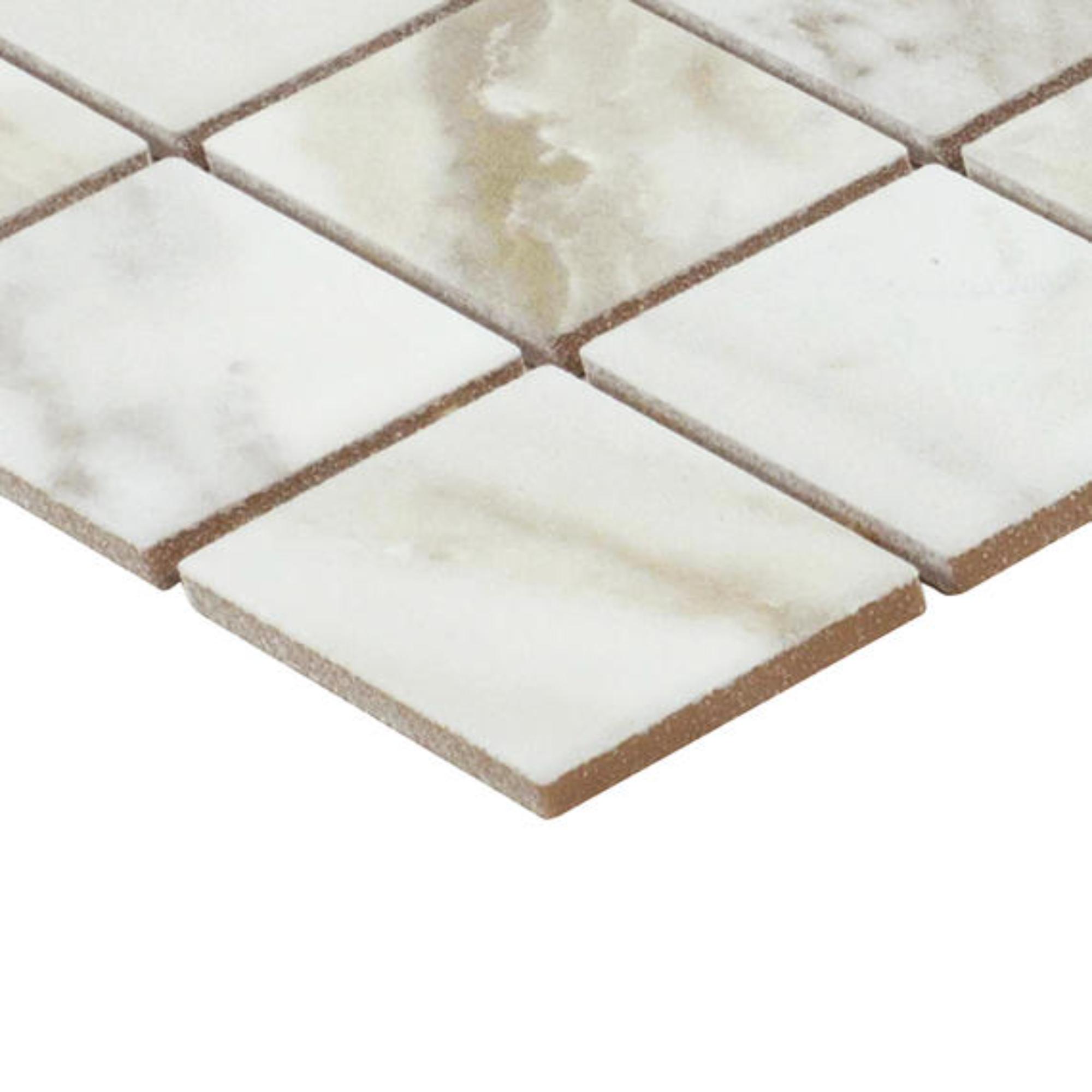 Platinum Magnolia 2X2 Straight Joint Matte Porcelain Mosaic Tile