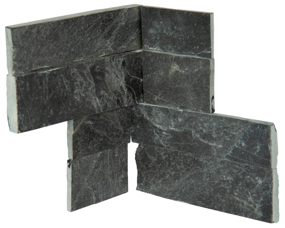 Premium Black 4.5x9 Split Face Mini Corner Ledger Panel 