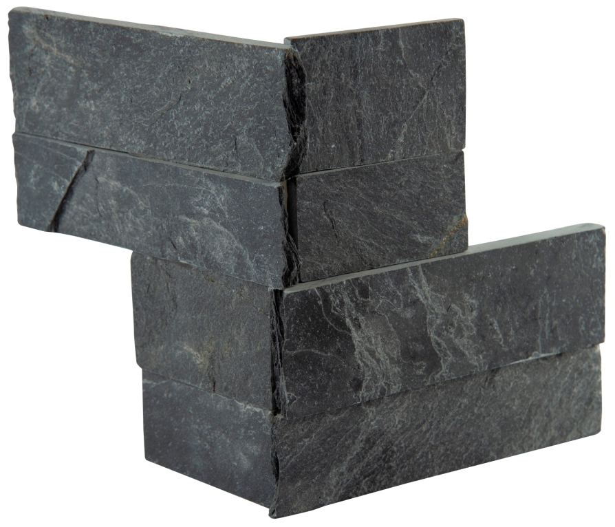 Premium Black 4.5x9 Split Face Mini Corner Ledger Panel 