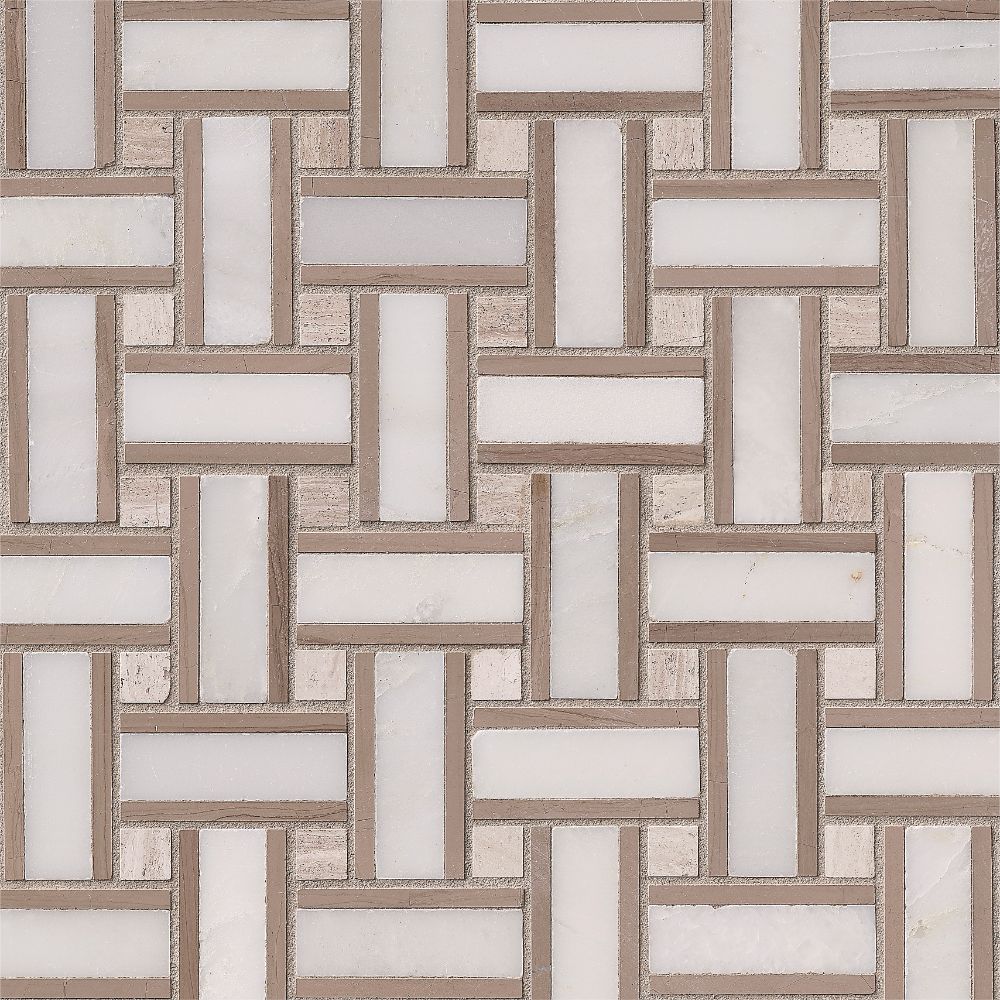 Renaissance Basketweave 12x12 Honed Mosaic