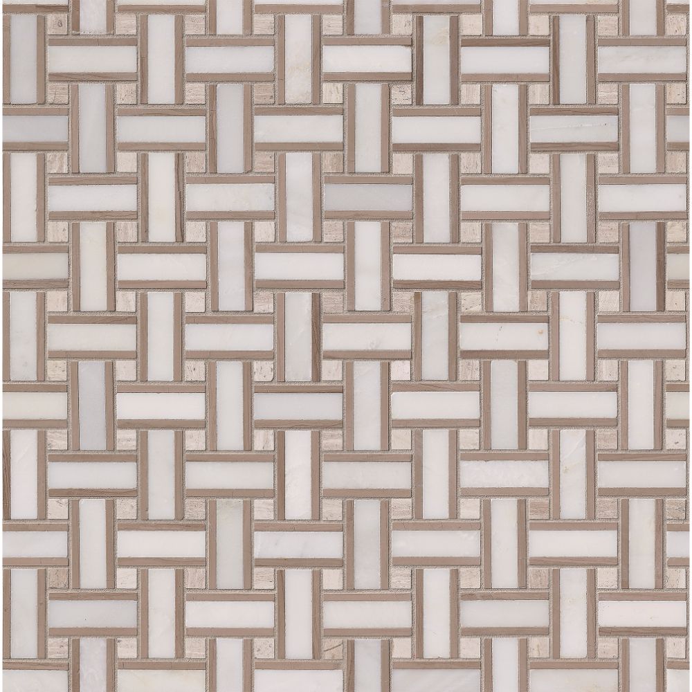 Renaissance Basketweave 12x12 Honed Mosaic
