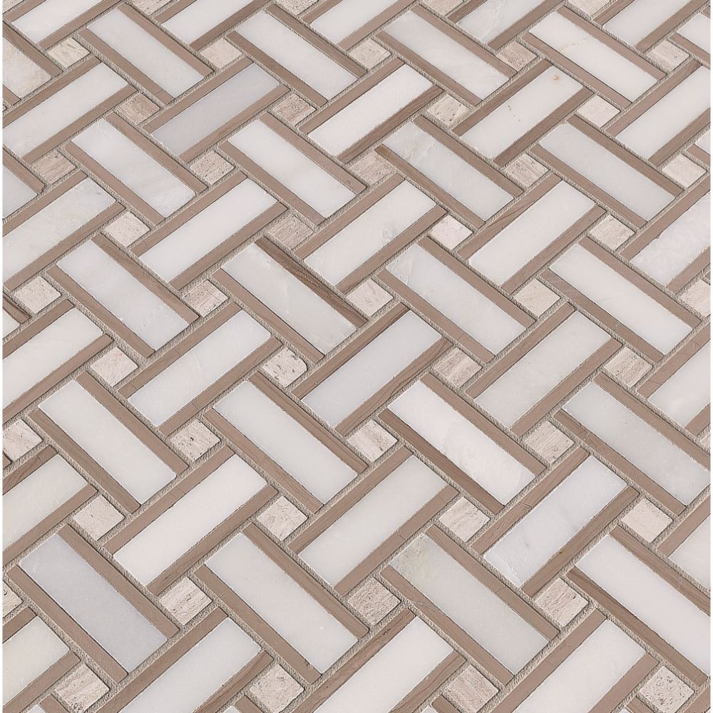 Renaissance Basketweave 12x12 Honed Mosaic