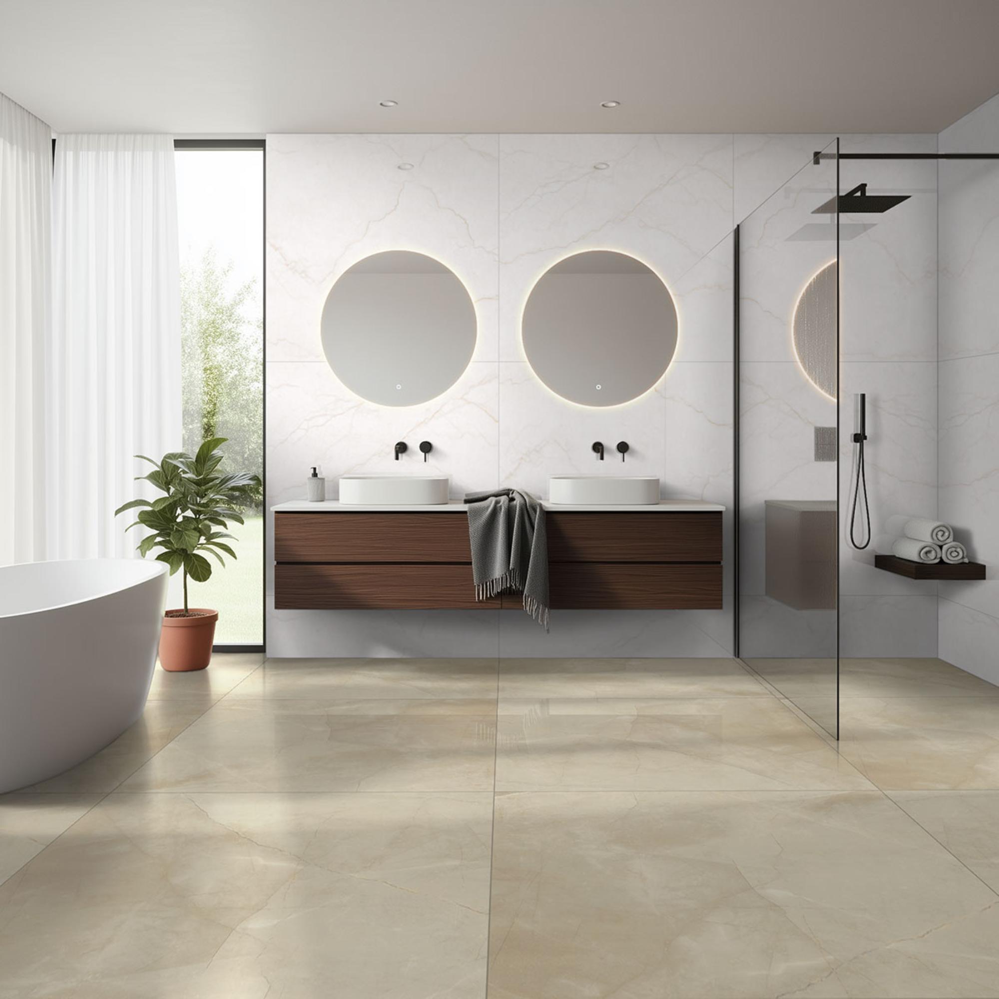Sande Cream 48x48 Polished Porcelain Floor and Wall Tile
