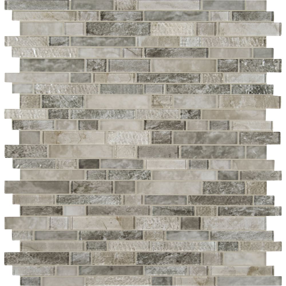 Savoy Interlocking Pattern Inkjet Glass Mosaic
