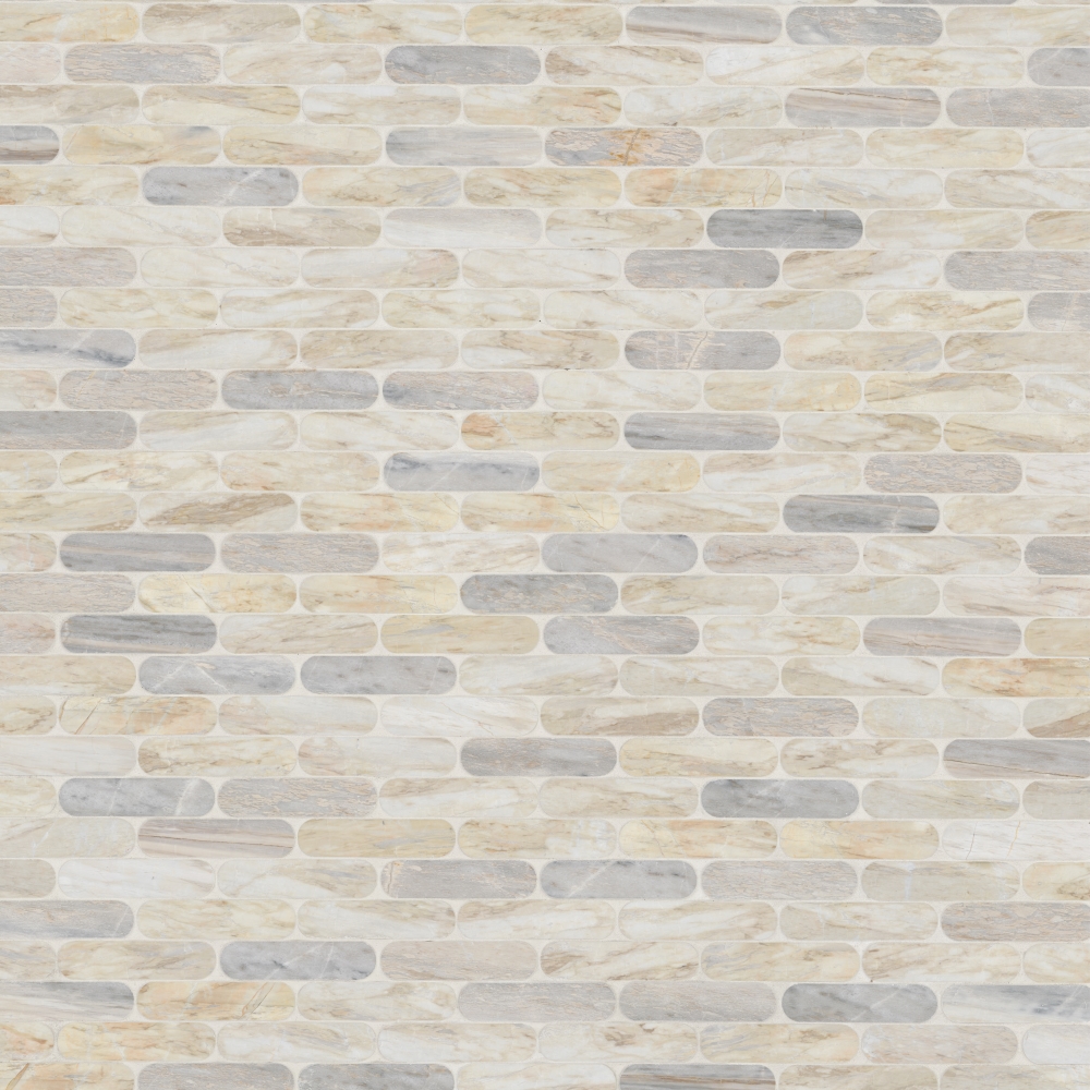 Angora Ellipse 12X12 Polished Marble Mosaic Floor Wall Tile