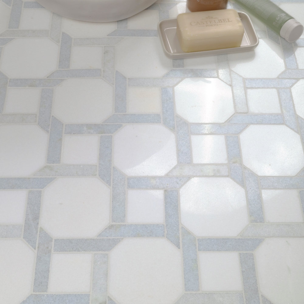 Azula Kaya 11X11 Polished Marble Mosaic Floor Wall Tile