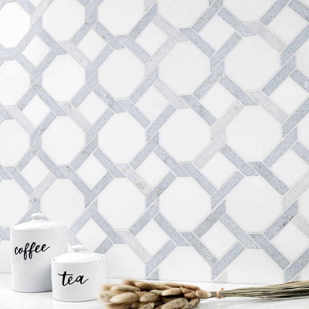 Azula Kaya 11X11 Polished Marble Mosaic Floor Wall Tile