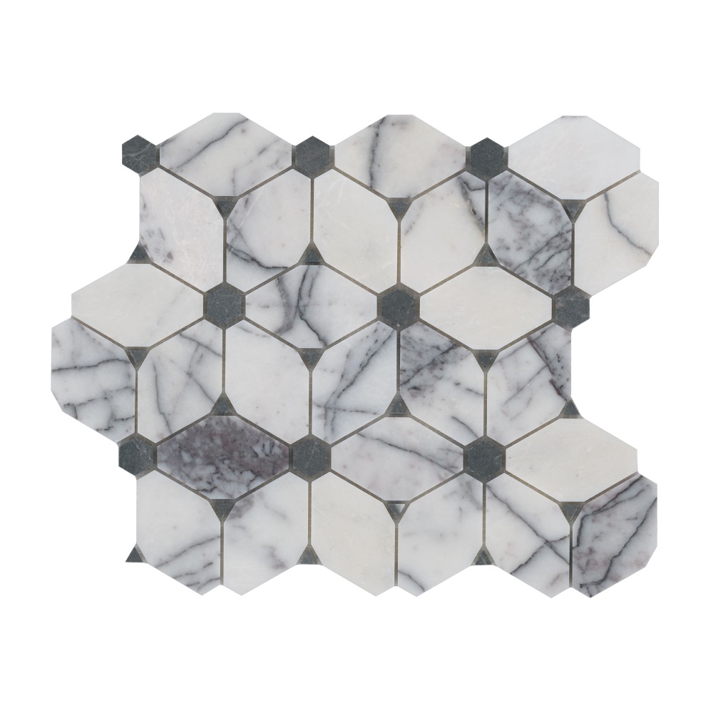 Cecily Lilac 12X12 Polished Marble Mosaic Floor Wall Tile