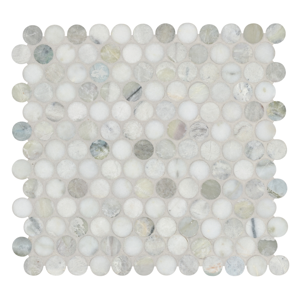 Cloudland Round Pattern 12X12 Polished Marble Mosaic Floor Wall Tile