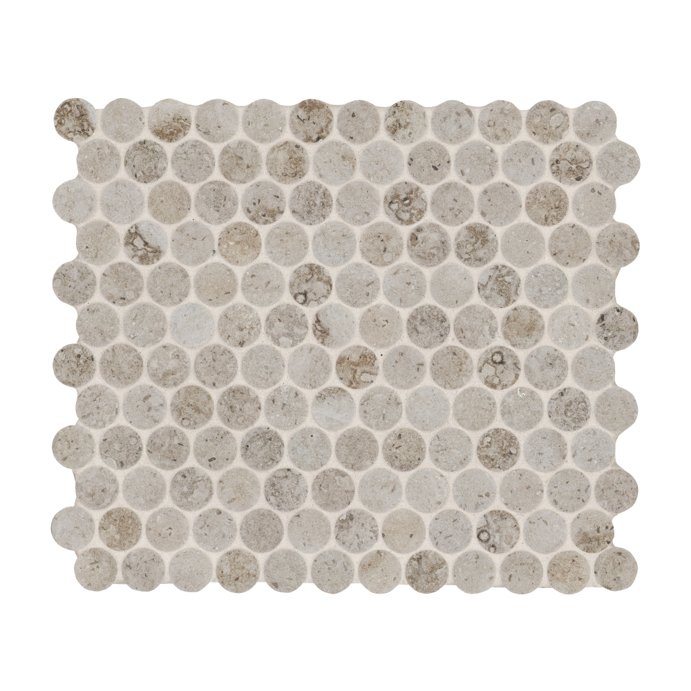 Myrtle Sands Round 11X13 Matte Porcelain Mosaic Floor Wall Tile