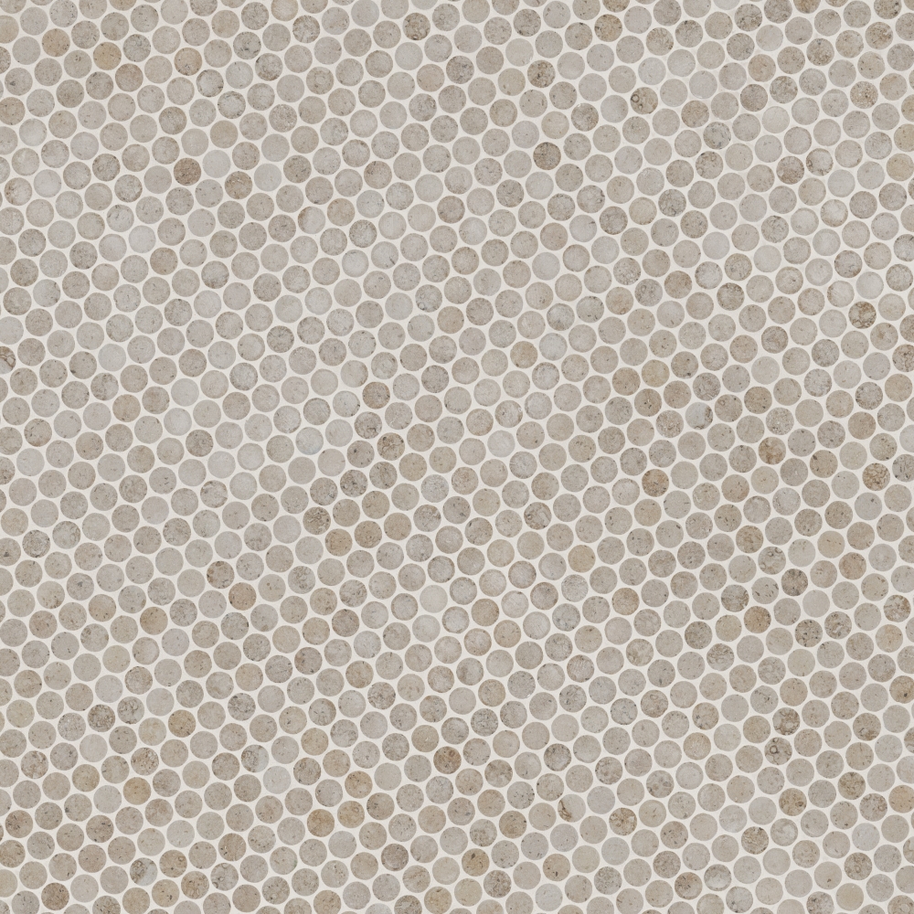 Myrtle Sands Round 11X13 Matte Porcelain Mosaic Floor Wall Tile