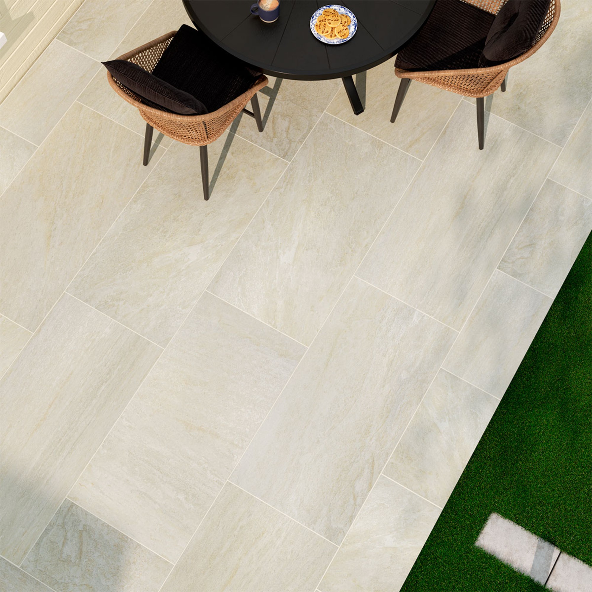 Quartz White 13x24 Matte Porcelain Pool Coping