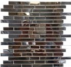 Stainless Steel Fine Silver Linear Ultra Polished Mosaic