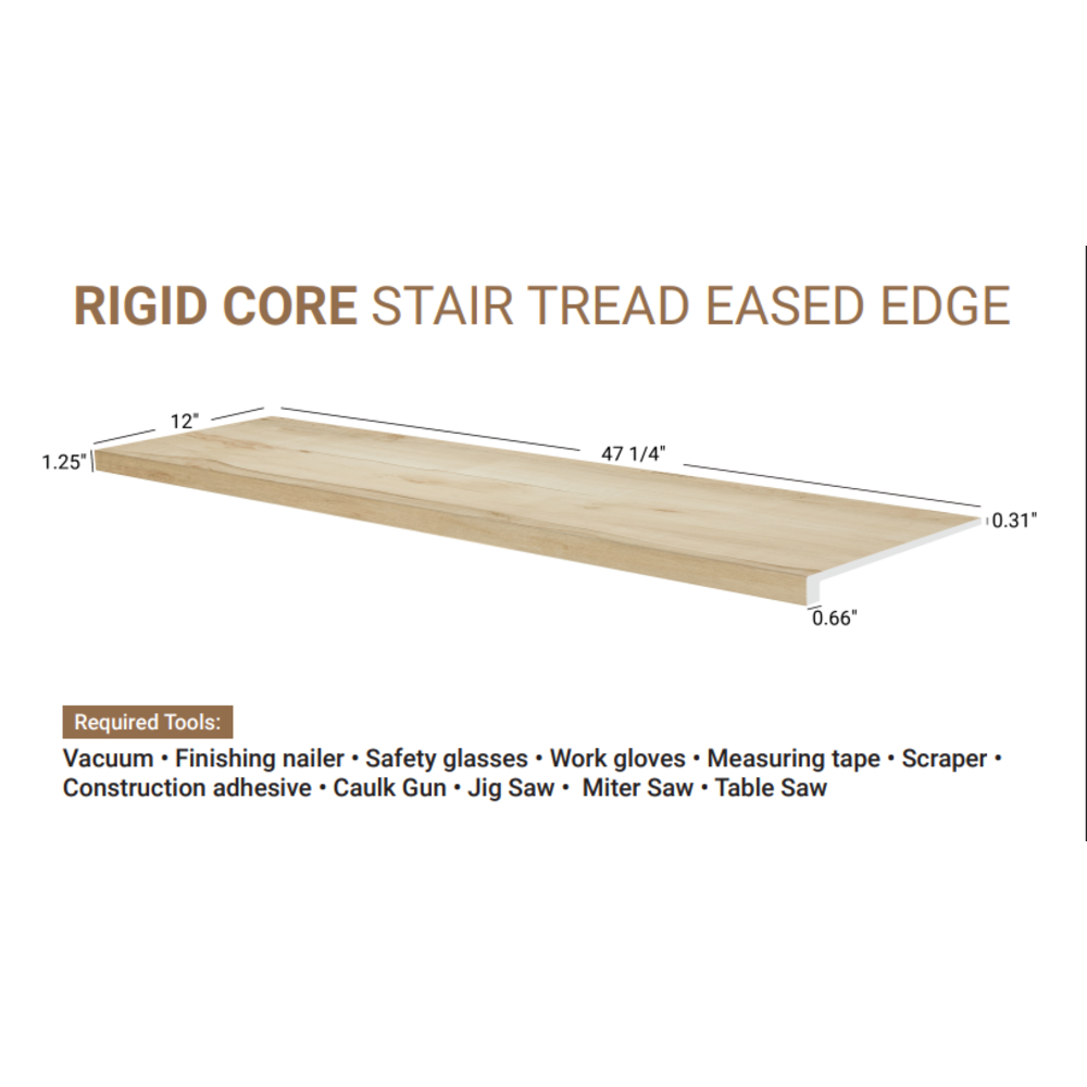 Woodhills Coral Ash 12x47 Waterproof Wood Stair Tread