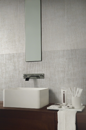 Tektile Crosshatch Ivory 12X24 Matte