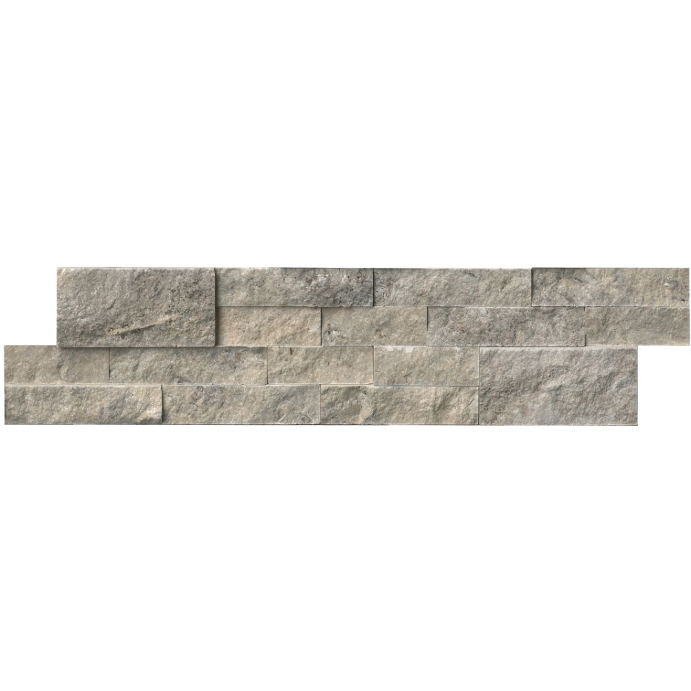 Trevi Gray Ledger Panel 6X24 Natural Travertine Wall Tile