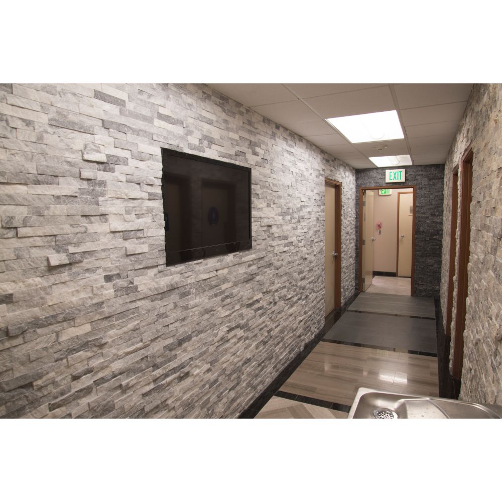 Trevi Gray Ledger Panel 6X24 Natural Travertine Wall Tile