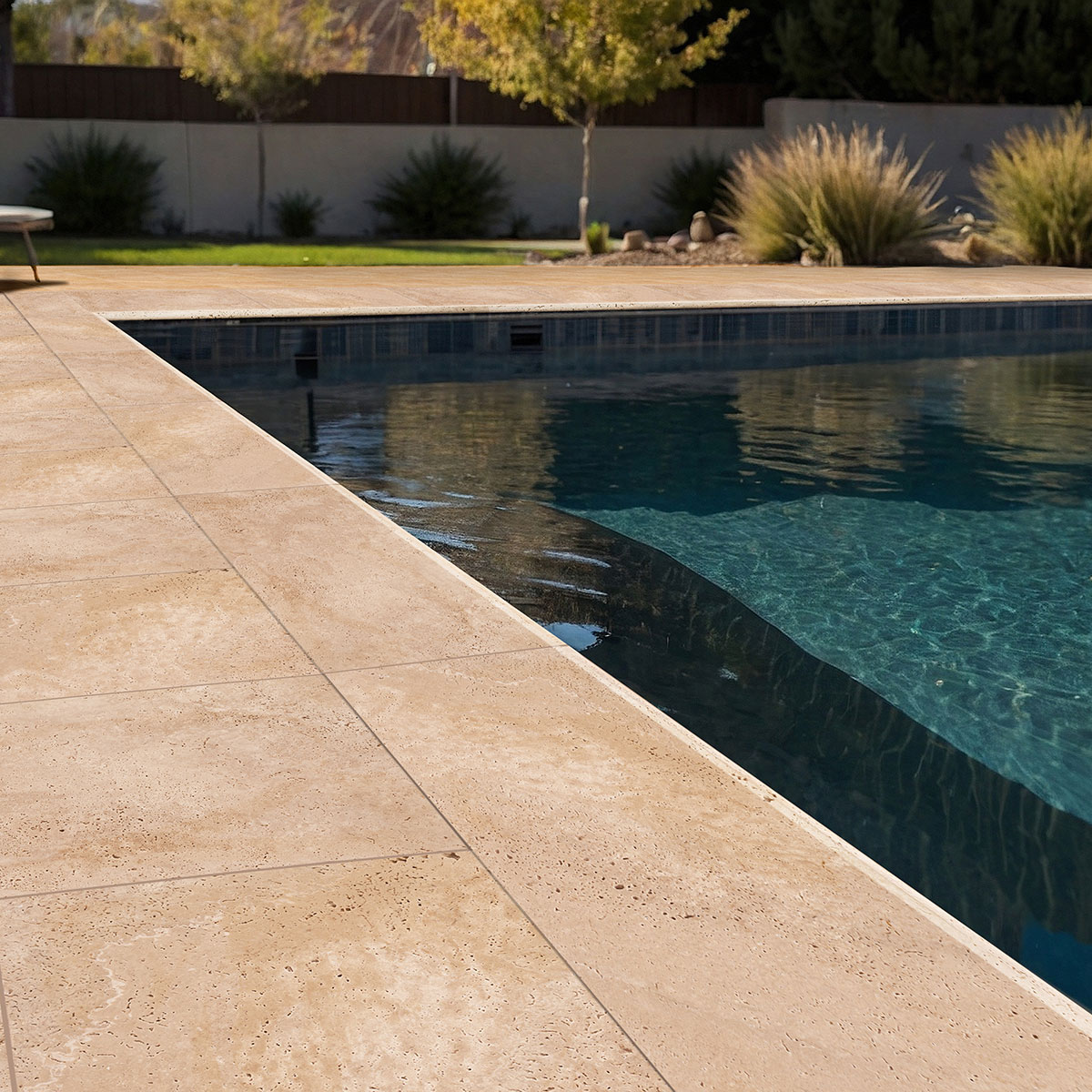 Tuscany Ivory 12x24x3 Honed Travertine Pool Coping