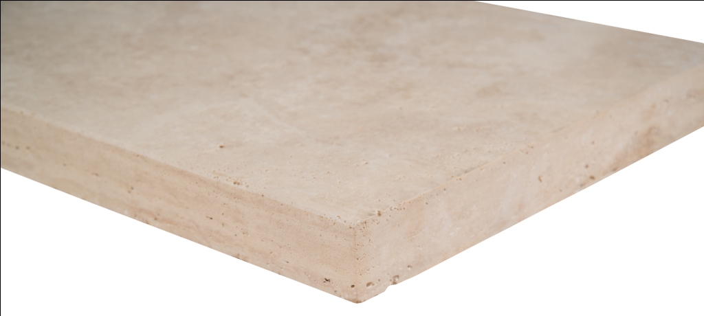 Tuscany Beige 16x24 Honed Unfilled Brushed Eased Edges Pool Coping