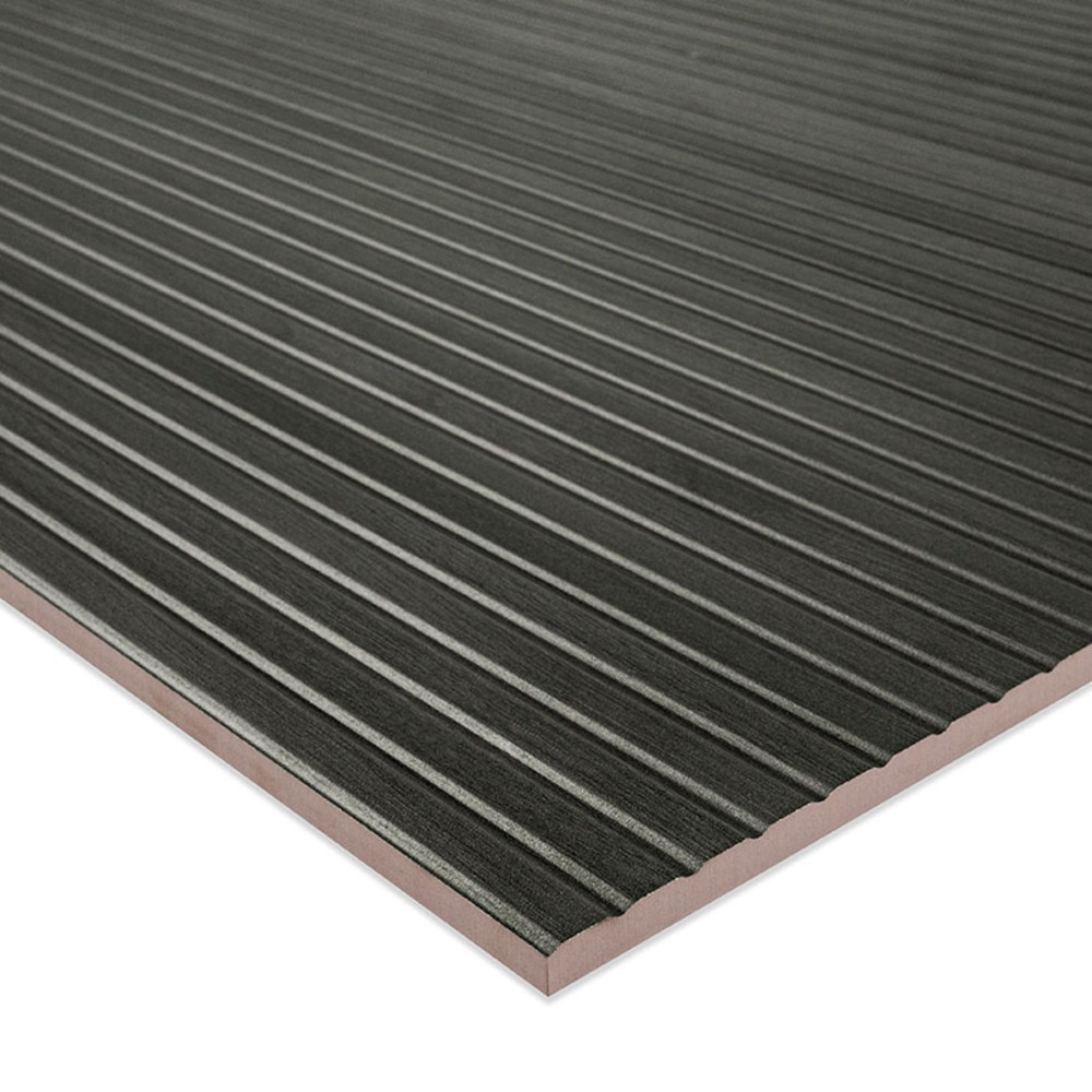 UrbanSlat Carbon 16x48 Matte Ceramic Fluted Wood Look Wall Tile