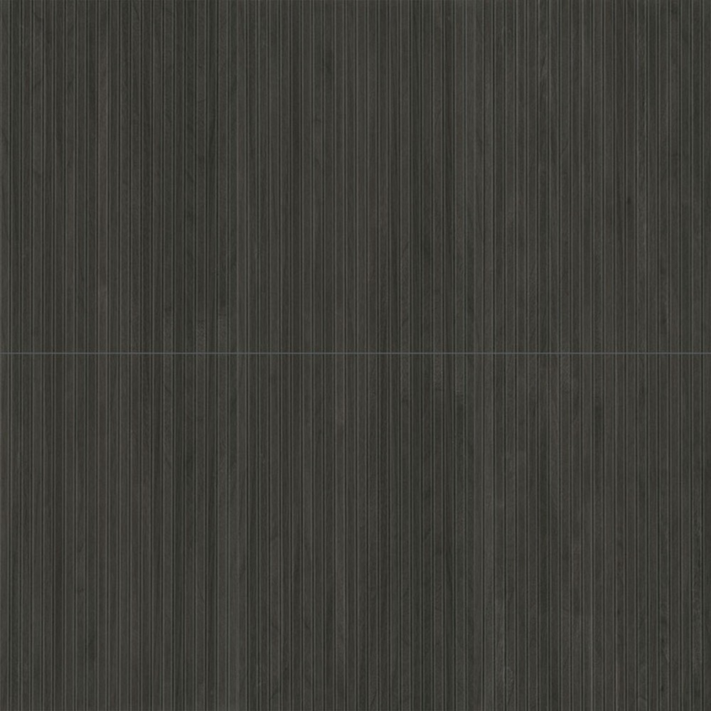 UrbanSlat Carbon 16x48 Matte Ceramic Fluted Wood Look Wall Tile