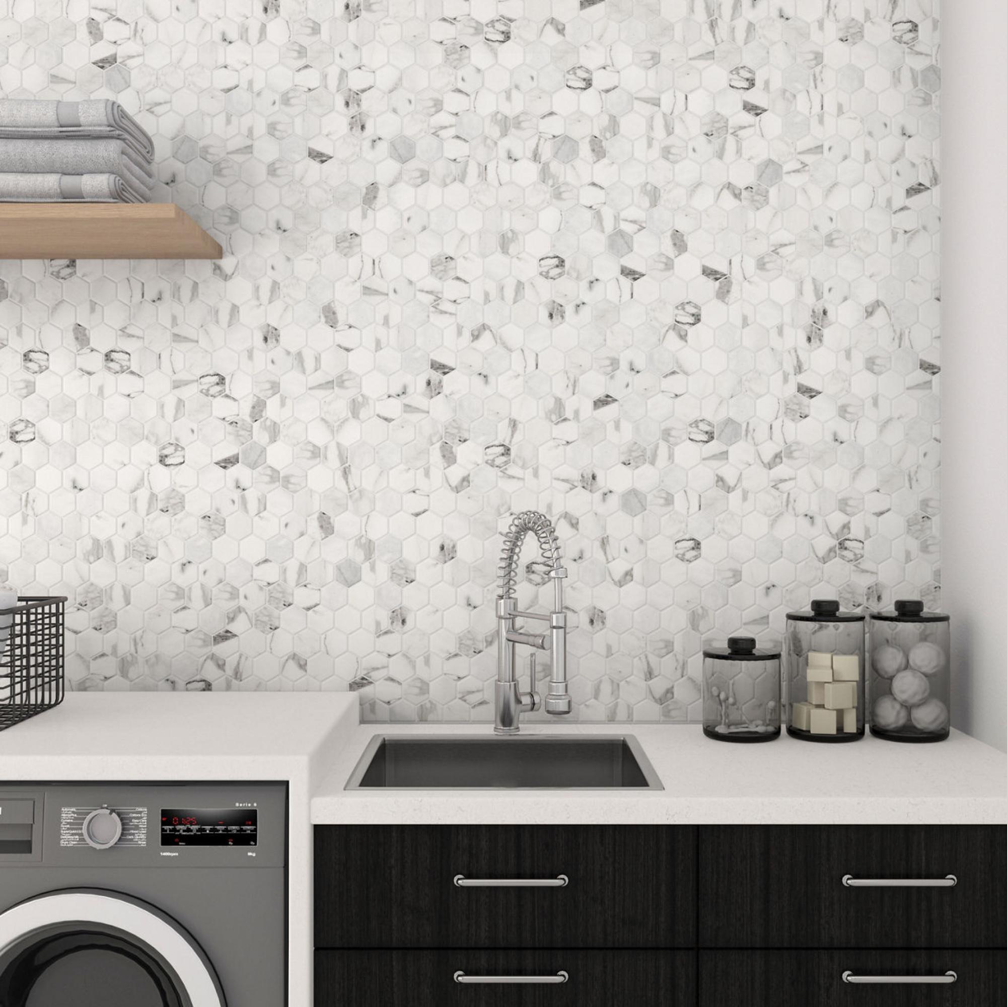 Marble Venetian Calacatta Square 18X18 Honed