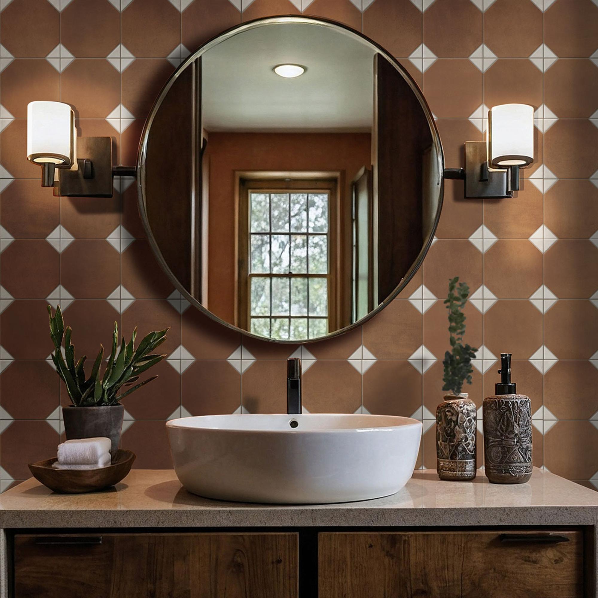Via Bianchi Cotto 13x13 Matte Porcelain Floor and Wall Tile