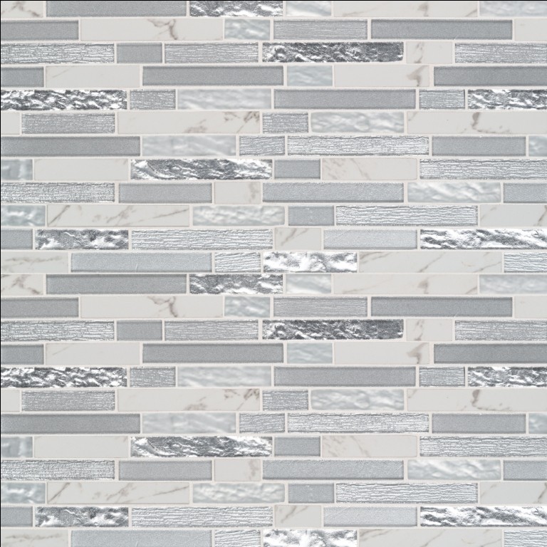 Whistler Ice Interlocking 8mm Glass Wall Tile